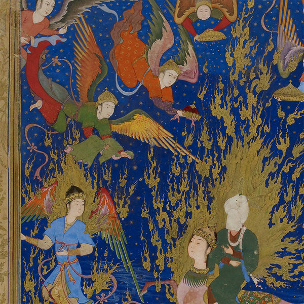 Khamsa of Nizami, Shah Tahmasp version, Persian traditional miniature available with frame