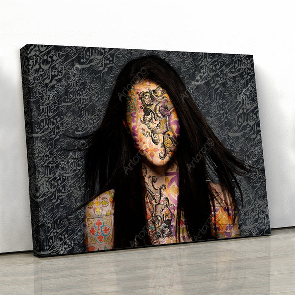 Fragrance of your hair, Hafez quote canvas print wall art, Persian gift - Artorang