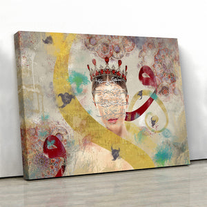 High-resolution printing on textured canvas material shown in macro view