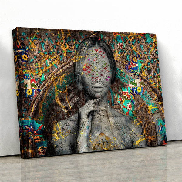 Persian girl and Persian culture Canvas Art | Persian Wall Art Canvas Art | Persian Home Decor | Arabic art | Persian pattern - Artorang