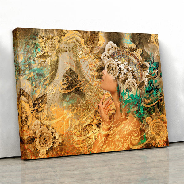 Persian contemporary wall art, lost in your eyes, Persian home decor, Persian gift - Artorang