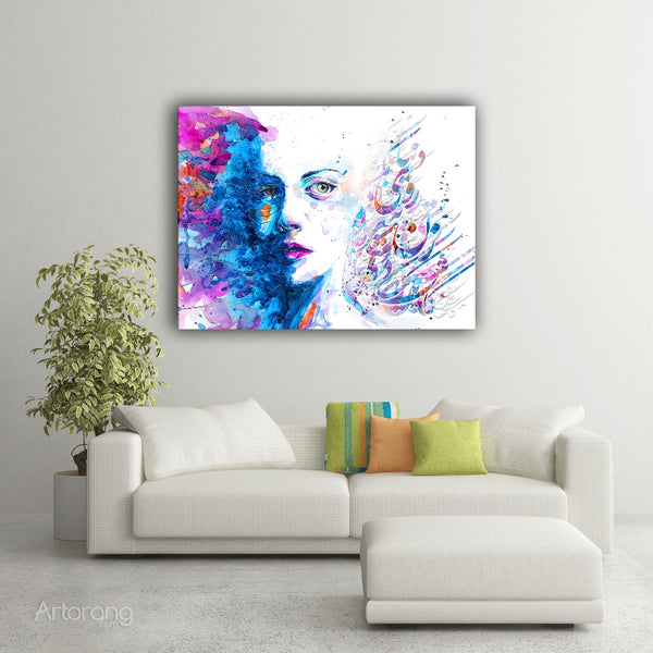 Persian Calligraphy Canvas Print of Didem Madak Poem in Farsi Art