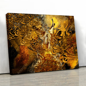 Love appeared and set fire, Hafez quote canvas print wall art - Artorang