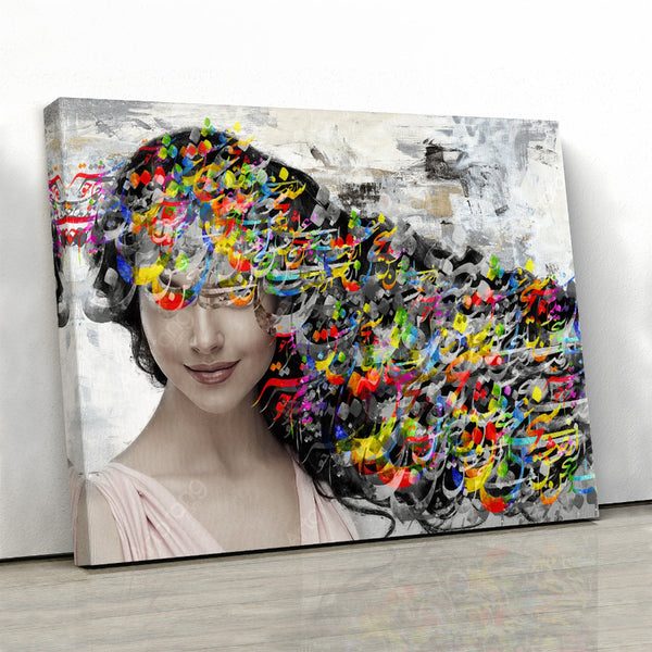 Sound of words of love in wind, Hafez quote Persian wall art and Persian calligraphy, Persian gift - Artorang