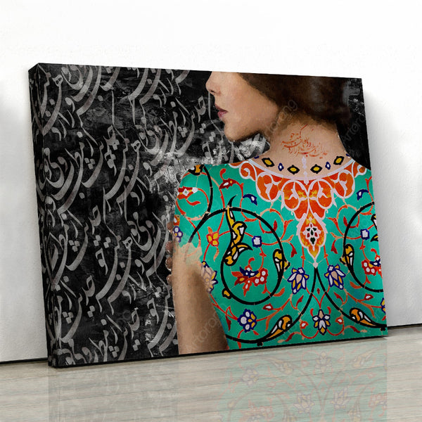 Secrets of the universe and Persian tile, Hafez quote & Persian calligraphy wall art, Persian gift - Artorang