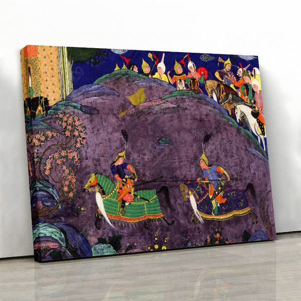 Shahnameh Ferdowsi miniature canvas print wall art, Persian miniature, Persian art - Artorang