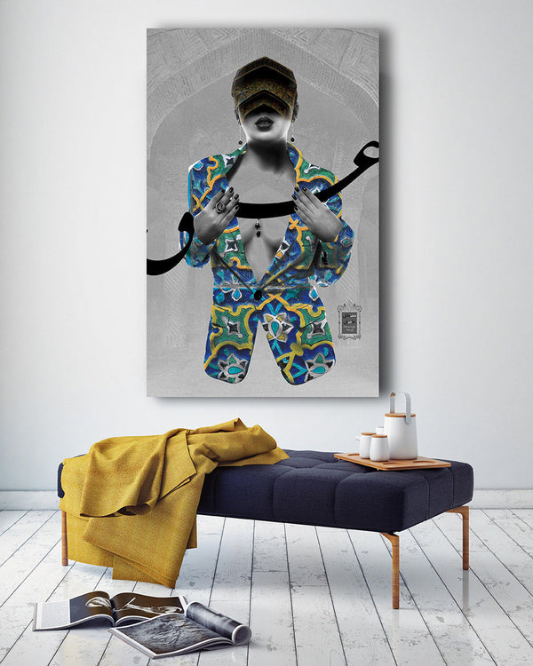 Love and mosaic tiles | Persian Wall Art Canvas Art | Persian Home Decor | Persian Art | Persian Design | Persian Art | Middle Eastern art - Artorang