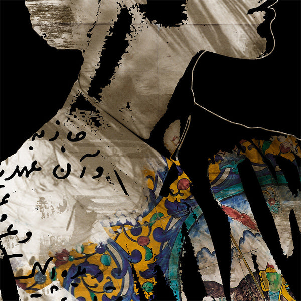 Girl in the shadow canvas print | Middle Eastern Modern and Contemporary art | Persian gift - Artorang