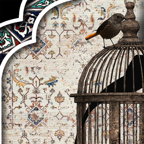 Living Outside of Bird Cages Canvas Art  | Middle Eastern Modern and Contemporary art | Persian art | Arabic art | Persian Gift - Artorang