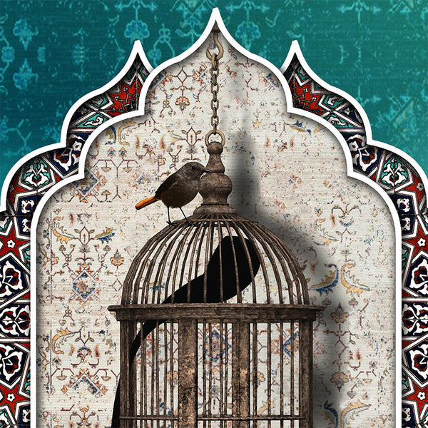 Living Outside of Bird Cages Canvas Art Version 2 | Middle Eastern Modern and Contemporary art | Persian art | Arabic art - Artorang