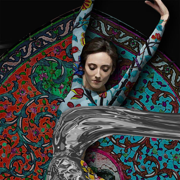 Ballet dancer Canvas Art | Persian tile | Arabic art | Middle Eastern art | Islamic art | Persian Gift - Artorang