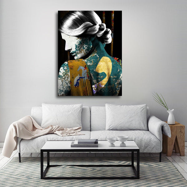 Farsi calligraphy body painting Canvas Art | Persian calligraphy | Arabic calligraphy | Persian miniature | Persian Gift - Artorang