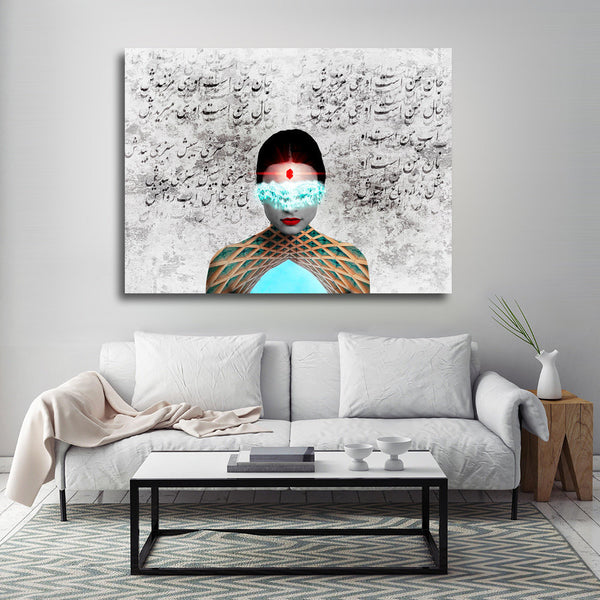 I am a sky where spirits live canvas wall art | Rumi poem canvas print | Persian wall art | Arabic art | Persian calligraphy - Artorang