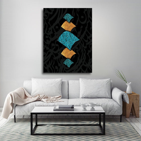 The dot Arabic/Persian canvas art | Persian Calligraphy | Arabic Calligraphy | Persian Wall Art Canvas Art | Persian Art | Persian gift - Artorang