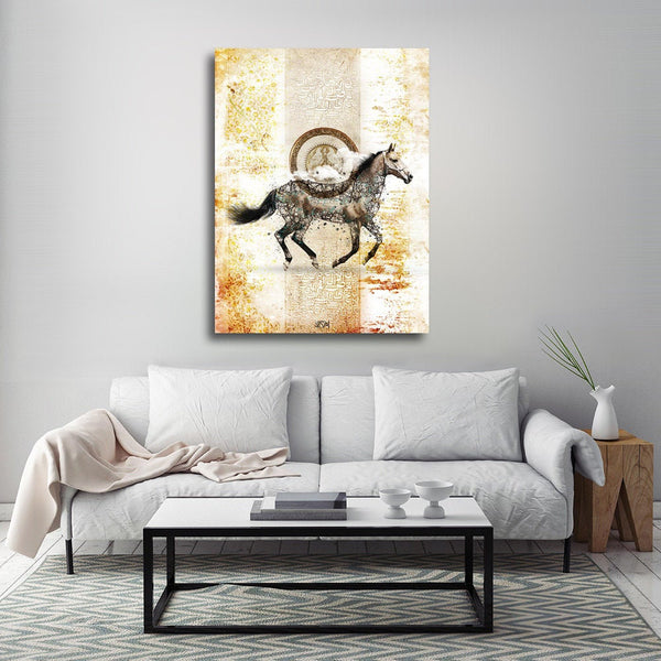 Running into the dream canvas print wall art | Persian contemporary wall art canvas print | Middle Eastern art | Persian art | Persian gift - Artorang