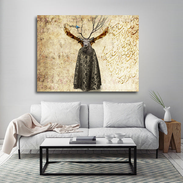Garden of Belief - middle eastern contemporary canvas print wall art | Persian art | Arabic art | Persian gift | fine art - Artorang