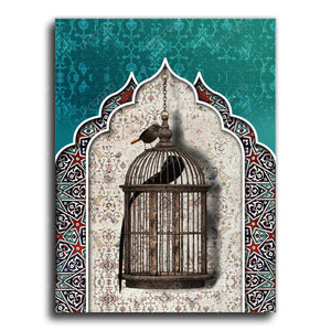 Living Outside of Bird Cages Canvas Art Version 2 | Middle Eastern Modern and Contemporary art | Persian art | Arabic art - Artorang