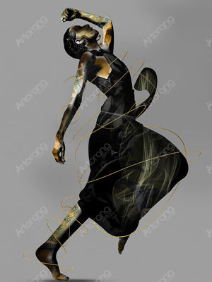 Dancing girl Canvas Art | Persian wall art | Persian calligraphy | Arabic calligraphy | Persian art | Arabic art | Persian Gift - Artorang