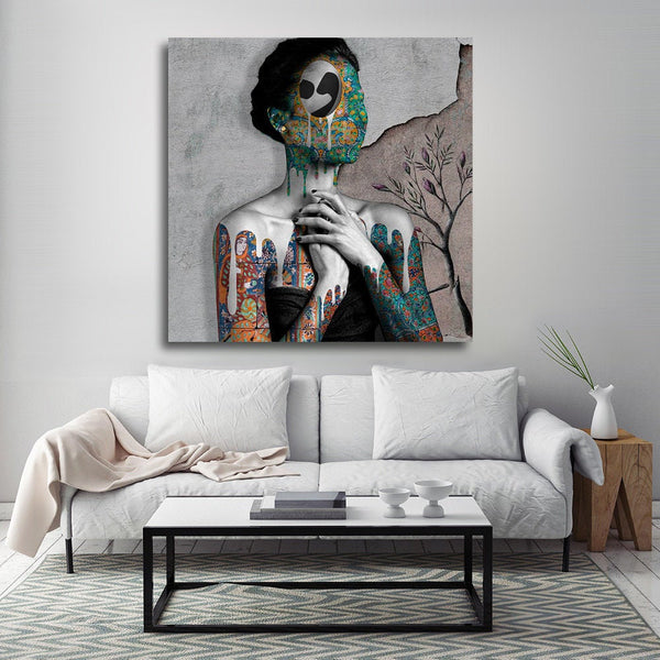 Praying for her love Canvas Art | Middle Eastern Modern and Contemporary art | Persian art | Arabic art | Arabic calligraphy - Artorang